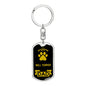 Bull Terrier Keychain Stainless Steel or 18k Gold-Express Your Love Gifts