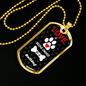 Bulldog Love Is Stainless Steel or 18k Gold Dog Tag 24" Chain-Express Your Love Gifts