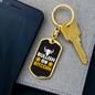 Bullish on Bitcoin Crypto Keychain Stainless Steel or 18k Gold Dog Tag Keyring-Express Your Love Gifts