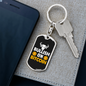Bullish on Bitcoin Crypto Keychain Stainless Steel or 18k Gold Dog Tag Keyring-Express Your Love Gifts