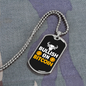 Bullish on Bitcoin Crypto Necklace Stainless Steel or 18k Gold Dog Tag 24" Chain-Express Your Love Gifts