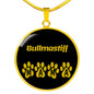 Bullmastiff Mama Circle Necklace Stainless Steel or 18k Gold 18-22" Dog Owner Lover-Express Your Love Gifts