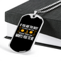 Busier Than God Necklace Stainless Steel or 18k Gold Dog Tag 24" Chain-Express Your Love Gifts