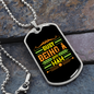 Busy Being A Dog Mam Necklace Stainless Steel or 18k Gold Dog Tag 24" Chain-Express Your Love Gifts