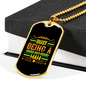 Busy Being A Dog Mam Necklace Stainless Steel or 18k Gold Dog Tag 24" Chain-Express Your Love Gifts