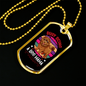 Busy Being a Dog Mama Necklace Stainless Steel or 18k Gold Dog Tag 24" Chain-Express Your Love Gifts