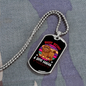Busy Being a Dog Mama Necklace Stainless Steel or 18k Gold Dog Tag 24" Chain-Express Your Love Gifts