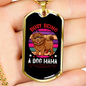Busy Being a Dog Mama Necklace Stainless Steel or 18k Gold Dog Tag 24" Chain-Express Your Love Gifts