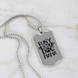Busy Being a Dog Mama Plain Necklace Stainless Steel or 18k Gold Dog Tag 24" Chain-Express Your Love Gifts
