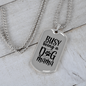 Busy Being a Dog Mama Transparent Necklace Stainless Steel or 18k Gold Dog Tag 24" Chain-Express Your Love Gifts