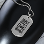 Busy Being a Dog Mama Transparent Necklace Stainless Steel or 18k Gold Dog Tag 24" Chain-Express Your Love Gifts