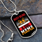 Busy Being a Dog Peeking Mama Necklace Stainless Steel or 18k Gold Dog Tag 24" Chain-Express Your Love Gifts