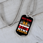 Busy Being a Dog Peeking Mama Necklace Stainless Steel or 18k Gold Dog Tag 24" Chain-Express Your Love Gifts