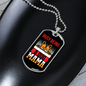 Busy Being a Dog Peeking Mama Necklace Stainless Steel or 18k Gold Dog Tag 24" Chain-Express Your Love Gifts