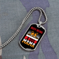 Busy Being a Dog Peeking Mama Necklace Stainless Steel or 18k Gold Dog Tag 24" Chain-Express Your Love Gifts