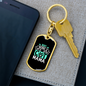 Busy Being a Mama Cat Mom Keychain Stainless Steel or 18k Gold Dog Tag Keyring-Express Your Love Gifts