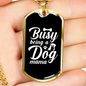 Busy Dog Mama Necklace Stainless Steel or 18k Gold Dog Tag 24" Chain-Express Your Love Gifts