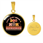 Busy Dog Mom Circle Necklace Stainless Steel or 18k Gold 18-22"-Express Your Love Gifts