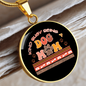 Busy Dog Mom Circle Necklace Stainless Steel or 18k Gold 18-22"-Express Your Love Gifts
