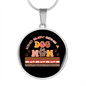 Busy Dog Mom Circle Necklace Stainless Steel or 18k Gold 18-22"-Express Your Love Gifts