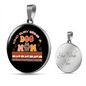 Busy Dog Mom Circle Necklace Stainless Steel or 18k Gold 18-22"-Express Your Love Gifts