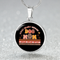 Busy Dog Mom Circle Necklace Stainless Steel or 18k Gold 18-22"-Express Your Love Gifts