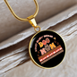 Busy Dog Mom Circle Necklace Stainless Steel or 18k Gold 18-22"-Express Your Love Gifts