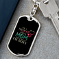 Busy Nurse Mom Keychain Stainless Steel or 18k Gold Dog Tag Keyring-Express Your Love Gifts