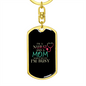 Busy Nurse Mom Keychain Stainless Steel or 18k Gold Dog Tag Keyring-Express Your Love Gifts
