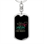 Busy Nurse Mom Keychain Stainless Steel or 18k Gold Dog Tag Keyring-Express Your Love Gifts