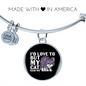 But My Cat Bracelet Stainless Steel or 18k Gold Circle Bangle-Express Your Love Gifts