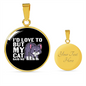 But My Cat Circle Necklace Stainless Steel or 18k Gold 18-22"-Express Your Love Gifts