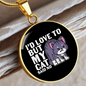 But My Cat Circle Necklace Stainless Steel or 18k Gold 18-22"-Express Your Love Gifts