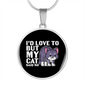 But My Cat Circle Necklace Stainless Steel or 18k Gold 18-22"-Express Your Love Gifts