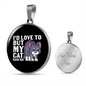 But My Cat Circle Necklace Stainless Steel or 18k Gold 18-22"-Express Your Love Gifts