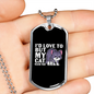 But My Cat Necklace Stainless Steel or 18k Gold Dog Tag 24" Chain-Express Your Love Gifts