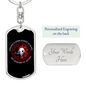 But Saddling Up Anyway Firefighter Keychain Stainless Steel or 18k Gold Dog Tag Keyring-Express Your Love Gifts