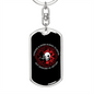 But Saddling Up Anyway Firefighter Keychain Stainless Steel or 18k Gold Dog Tag Keyring-Express Your Love Gifts