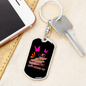 Butterfly Best Mom Keychain Stainless Steel or 18k Gold Dog Tag Keyring-Express Your Love Gifts