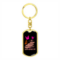 Butterfly Best Mom Keychain Stainless Steel or 18k Gold Dog Tag Keyring-Express Your Love Gifts