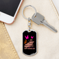 Butterfly Best Mom Keychain Stainless Steel or 18k Gold Dog Tag Keyring-Express Your Love Gifts