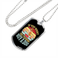 Buy a Dog Blue Necklace Stainless Steel or 18k Gold Dog Tag 24" Chain-Express Your Love Gifts
