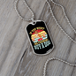 Buy a Dog Blue Necklace Stainless Steel or 18k Gold Dog Tag 24" Chain-Express Your Love Gifts