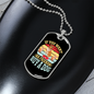 Buy a Dog Blue Necklace Stainless Steel or 18k Gold Dog Tag 24" Chain-Express Your Love Gifts