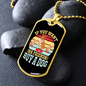 Buy a Dog Blue Necklace Stainless Steel or 18k Gold Dog Tag 24" Chain-Express Your Love Gifts
