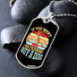 Buy a Dog Blue Necklace Stainless Steel or 18k Gold Dog Tag 24" Chain-Express Your Love Gifts