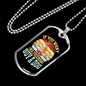 Buy a Dog Blue Necklace Stainless Steel or 18k Gold Dog Tag 24" Chain-Express Your Love Gifts