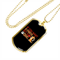 Buy a Dog Red Necklace Stainless Steel or 18k Gold Dog Tag 24" Chain-Express Your Love Gifts