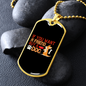 Buy a Dog Red Necklace Stainless Steel or 18k Gold Dog Tag 24" Chain-Express Your Love Gifts