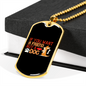 Buy a Dog Red Necklace Stainless Steel or 18k Gold Dog Tag 24" Chain-Express Your Love Gifts